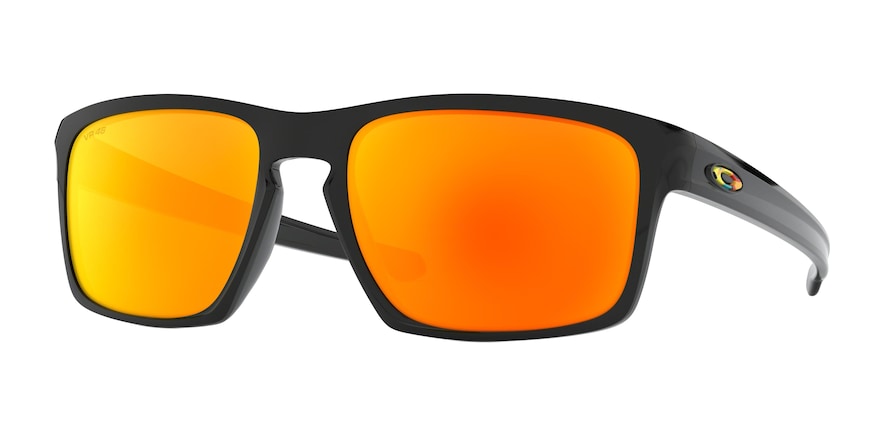 Oakley SLIVER OO9262 Rectangle Sunglasses  926227-POLISHED BLACK (VR/46) 57-18-140 - Color Map black