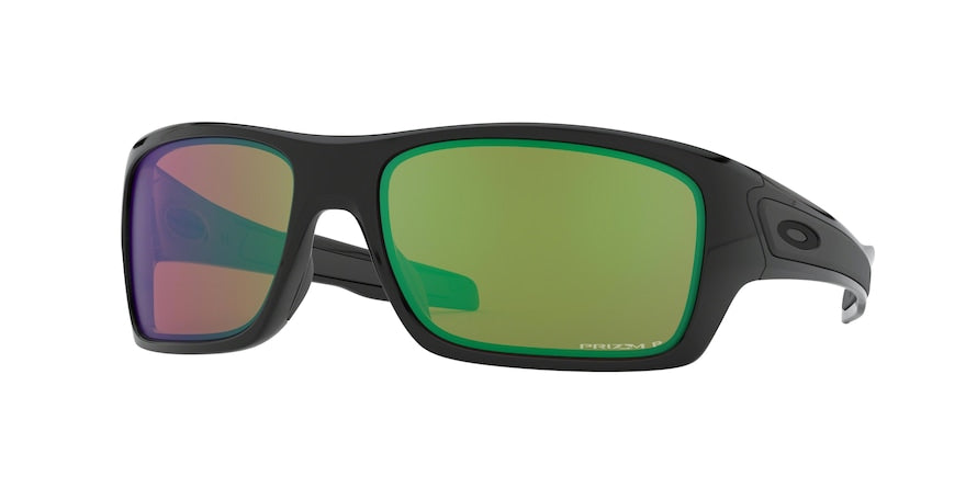 Oakley TURBINE OO9263 Rectangle Sunglasses  926313-POLISHED BLACK 63-17-132 - Color Map grey