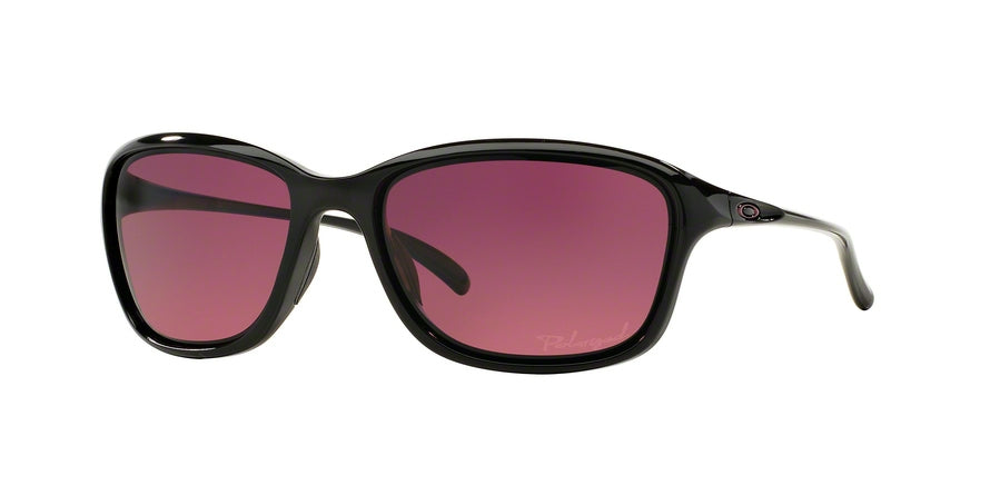 Oakley SHE'S UNSTOPPABLE OO9297 Round Sunglasses  929701-POLISHED BLACK 57-17-134 - Color Map black