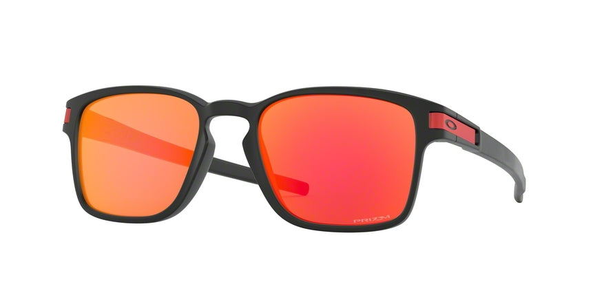 Oakley LATCH SQ (A) OO9358 Rectangle Sunglasses  935811-MATTE BLACK 55-17-139 - Color Map black