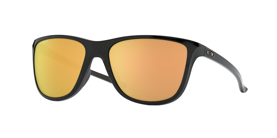 Oakley REVERIE OO9362 Square Sunglasses  936210-POLISHED BLACK 55-16-131 - Color Map black