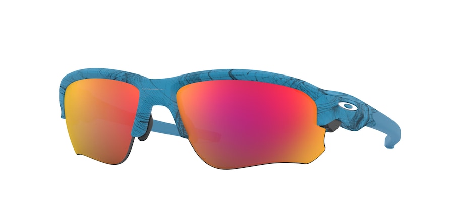 Oakley FLAK DRAFT OO9364 Rectangle Sunglasses  936410-AERO GRID SKY 67-6-114 - Color Map blue