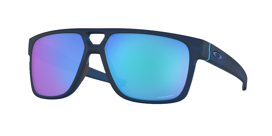 Oakley CROSSRANGE PATCH OO9382 Rectangle Sunglasses  938203-MATTE TRANSLUCENT BLUE 60-14-137 - Color Map blue