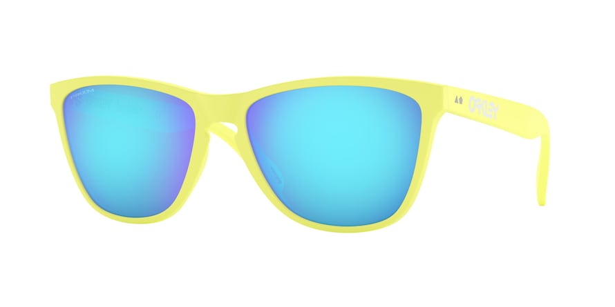 Oakley FROGSKINS 35TH (A) OO9444F Round Sunglasses  944403-MATTE NEON YELLOW 57-16-143 - Color Map yellow