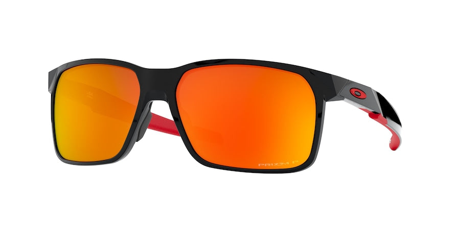 Oakley PORTAL X OO9460 Rectangle Sunglasses  946005-POLISHED BLACK 59-15-135 - Color Map black