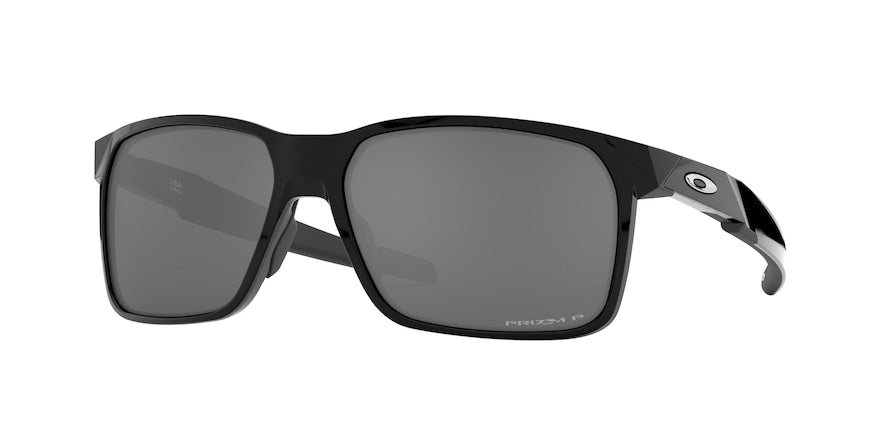 Oakley PORTAL X OO9460 Rectangle Sunglasses  946006-POLISHED BLACK 59-15-135 - Color Map black
