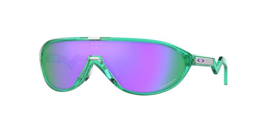 Oakley CMDN OO9467 Rectangle Sunglasses  946705-TRANSLUCENT CELESTE 33-133-118 - Color Map green