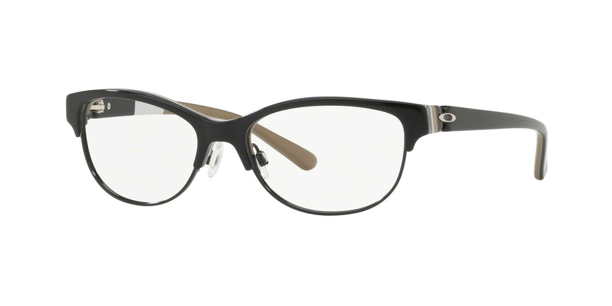Oakley Optical THROWBACK OX1108 Irregular Eyeglasses  110803-BLACK 52-16-132 - Color Map black