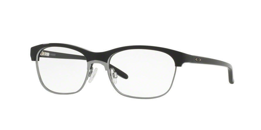 Oakley Optical PONDER OX1134 Round Eyeglasses  113401-POLISHED BLACK 52-16-132 - Color Map black