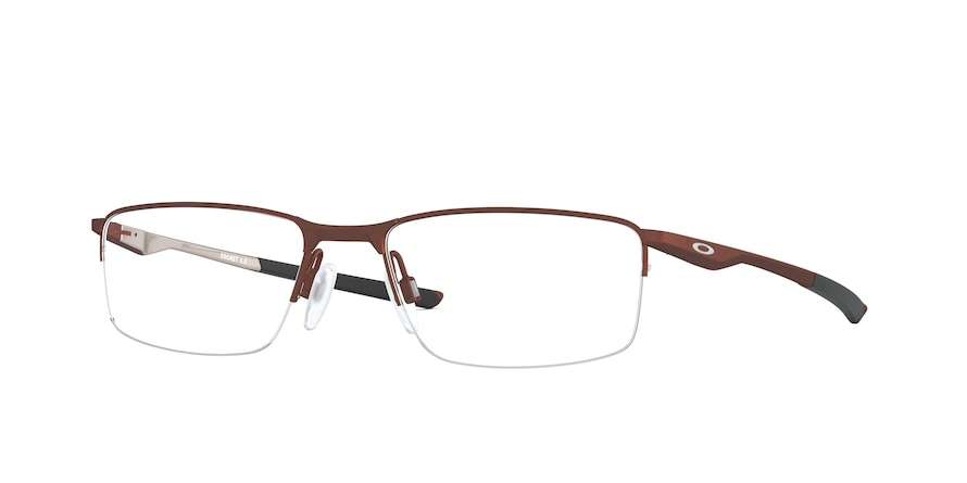 Oakley Optical SOCKET 5.5 OX3218 Rectangle Eyeglasses  321807-SATIN CORTEN 54-18-136 - Color Map brown