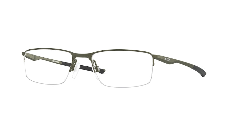 Oakley Optical SOCKET 5.5 OX3218 Rectangle Eyeglasses  321810-SATIN OLIVE 56-18-140 - Color Map green