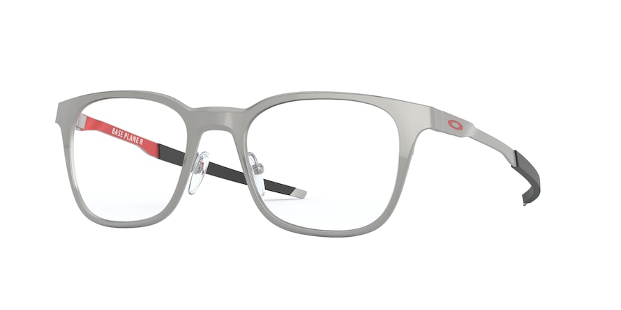 Oakley Optical BASE PLANE R OX3241 Round Eyeglasses  324104-SATIN CHROME 49-19-141 - Color Map silver