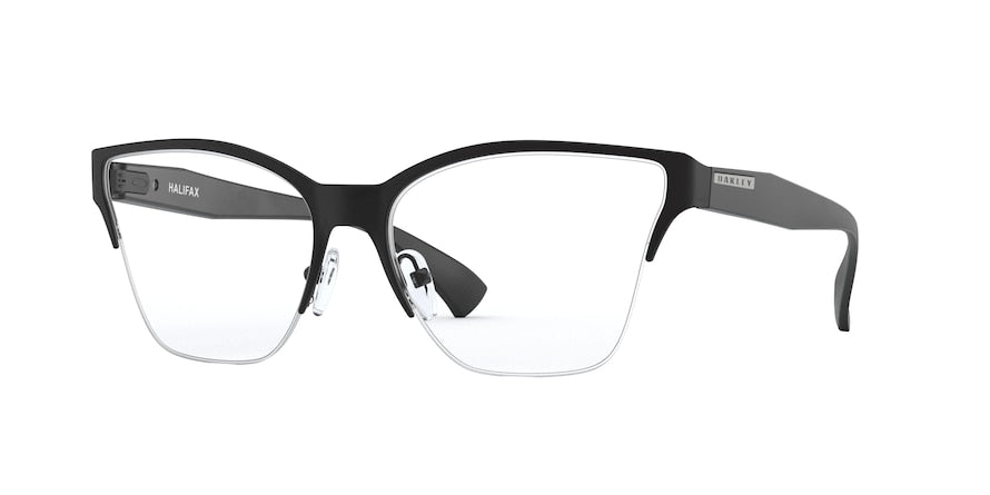 Oakley Optical HALIFAX OX3243 Cat Eye Eyeglasses  324301-SATIN BLACK 55-16-140 - Color Map black