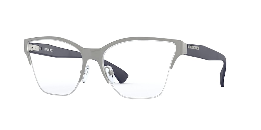 Oakley Optical HALIFAX OX3243 Cat Eye Eyeglasses  324303-SATIN CHROME 55-16-140 - Color Map silver