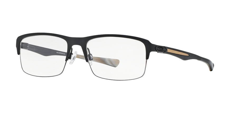 Oakley Optical HOLLOWPOINT 0.5 OX5091 Rectangle Eyeglasses  509101-SATIN BLACK 52-17-137 - Color Map black