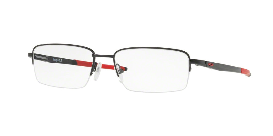 Oakley Optical GAUGE 5.1 OX5125 Rectangle Eyeglasses  512504-POLISHED BLACK 54-17-142 - Color Map black