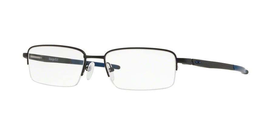 Oakley Optical GAUGE 5.1 OX5125 Rectangle Eyeglasses  512505-MATTE BLACK 54-17-142 - Color Map silver