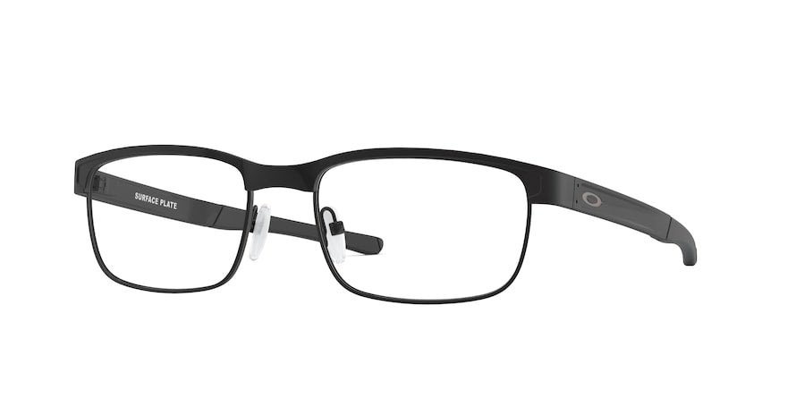 Oakley Optical SURFACE PLATE OX5132 Square Eyeglasses  513201-MATTE BLACK 56-18-140 - Color Map black