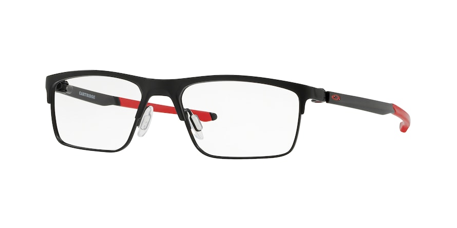 Oakley Optical CARTRIDGE OX5137 Rectangle Eyeglasses  513704-SATIN BLACK 52-17-137 - Color Map black