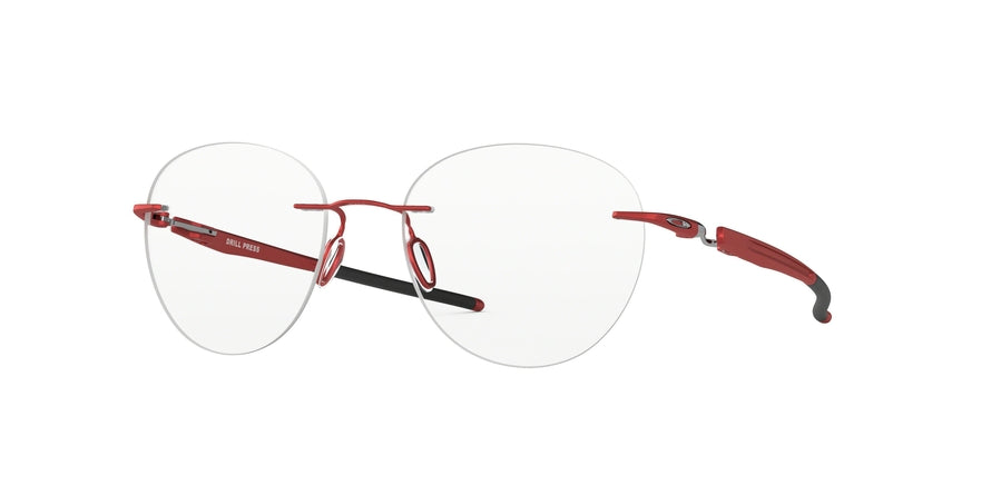 Oakley Optical DRILL PRESS OX5143 Round Eyeglasses  514304-SATIN BRICK RED 51-18-137 - Color Map red