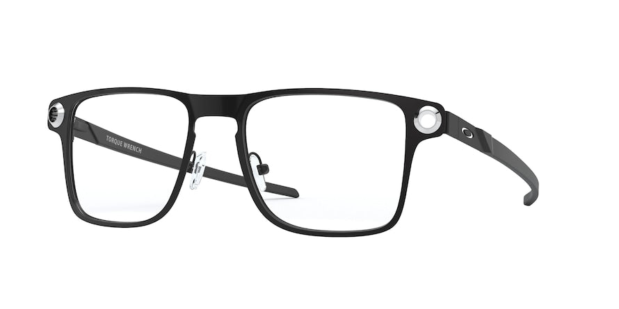 Oakley Optical TORQUE WRENCH OX5144 Square Eyeglasses  514401-SATIN BLACK 53-18-136 - Color Map black