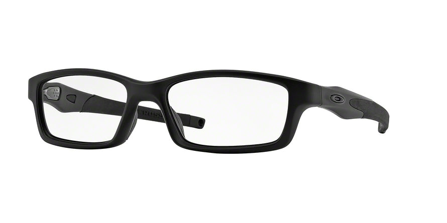 Oakley Optical CROSSLINK OX8027 Rectangle Eyeglasses  802705-SATIN BLACK 53-17-140 - Color Map black