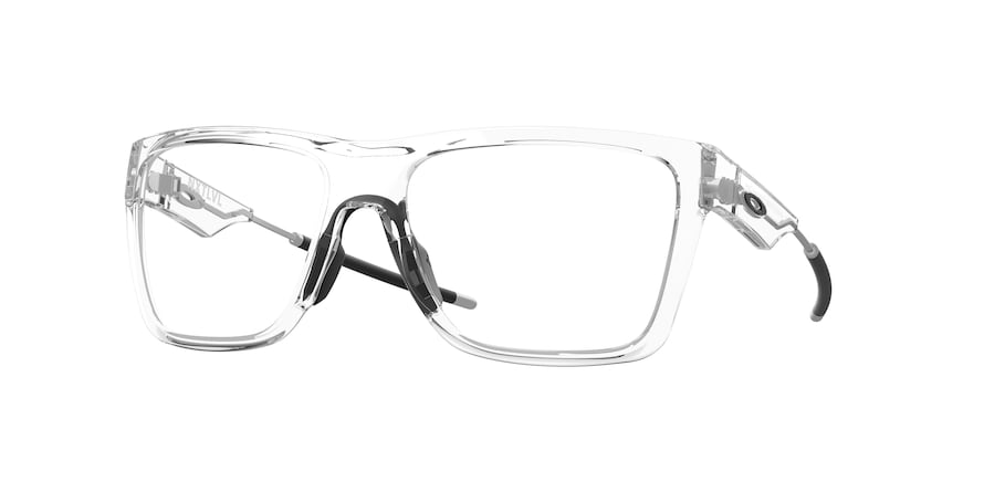Oakley Optical NXTLVL OX8028 Square Eyeglasses  802803-POLISHED CLEAR 58-17-123 - Color Map clear
