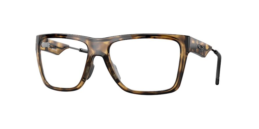 Oakley Optical NXTLVL OX8028 Square Eyeglasses  802804-POLISHED BROWN TORTOISE 58-17-123 - Color Map brown