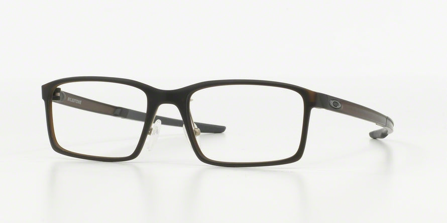 Oakley Optical MILESTONE (A) OX8036 Rectangle Eyeglasses  803602-SATIN SMOKE 52-17-140 - Color Map black