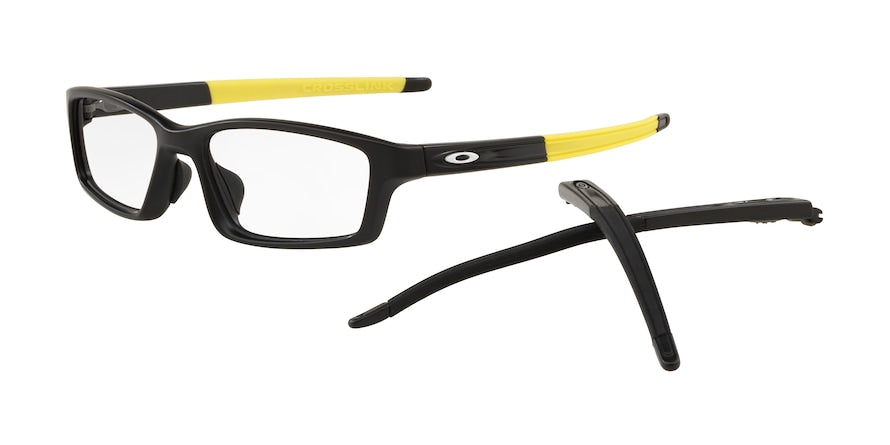 Oakley Optical CROSSLINK PITCH (A) OX8041 Rectangle Eyeglasses  804118-SATIN BLACK 56-17-135 - Color Map black