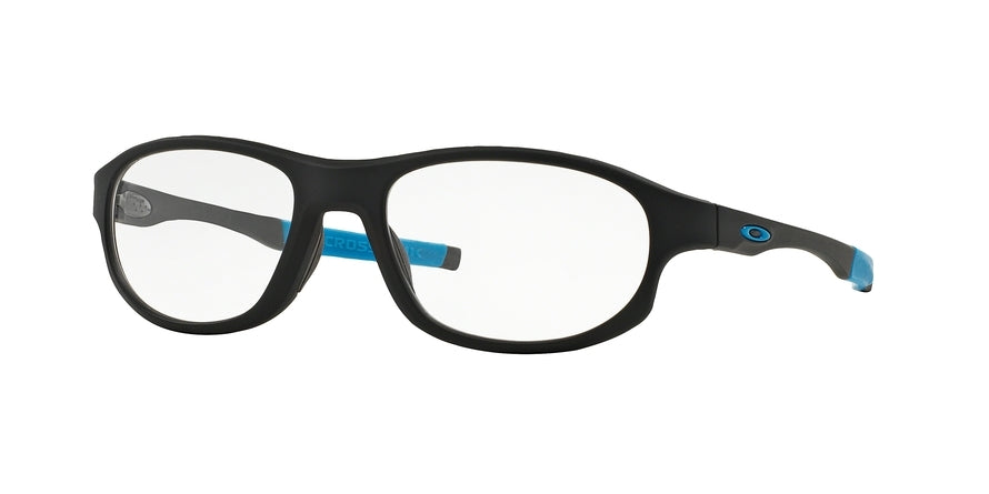 Oakley Optical CROSSLINK STRIKE OX8048 Round Eyeglasses  804801-SATIN BLACK 56-18-143 - Color Map black