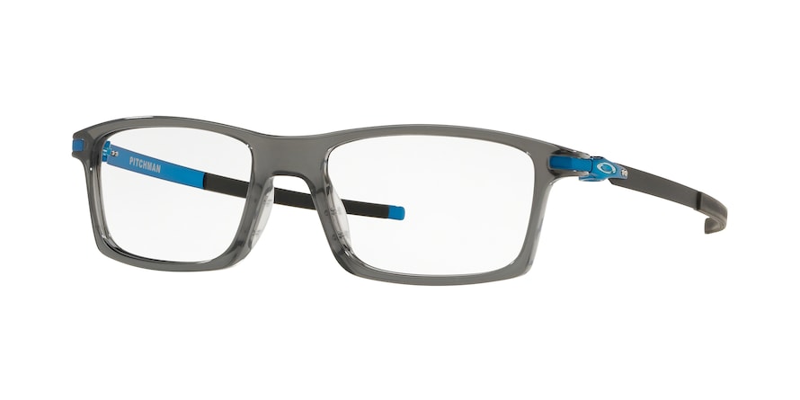 Oakley Optical PITCHMAN OX8050 Rectangle Eyeglasses  805012-POLISHED GREY SMOKE 55-18-140 - Color Map grey