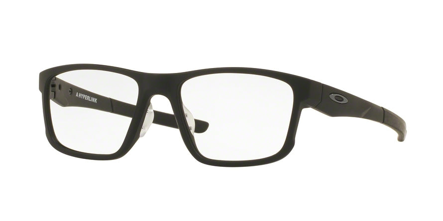 Oakley Optical HYPERLINK (A) OX8051 Square Eyeglasses  805101-SATIN BLACK 54-18-140 - Color Map black