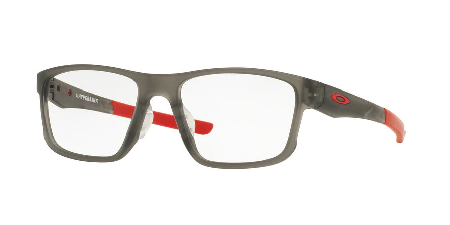 Oakley Optical HYPERLINK (A) OX8051 Square Eyeglasses  805103-SATIN GREY SMOKE 54-18-140 - Color Map grey
