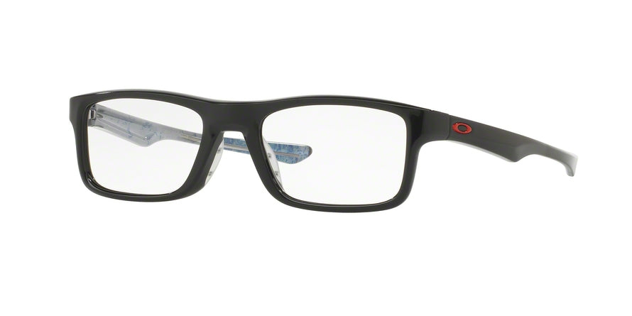 Oakley Optical PLANK 2.0 OX8081 Rectangle Eyeglasses  808102-POLISHED BLACK 53-18-139 - Color Map black