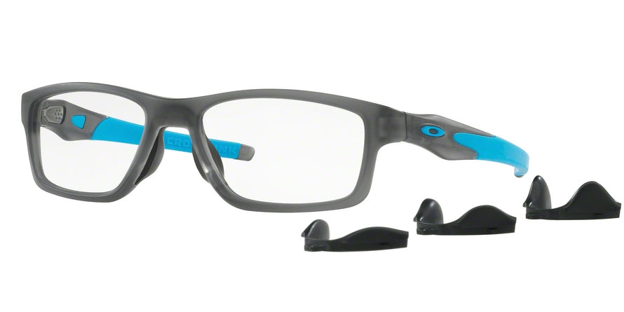 Oakley Optical CROSSLINK MNP OX8090 Rectangle Eyeglasses  809002-SATIN GREY SMOKE 55-17-137 - Color Map grey