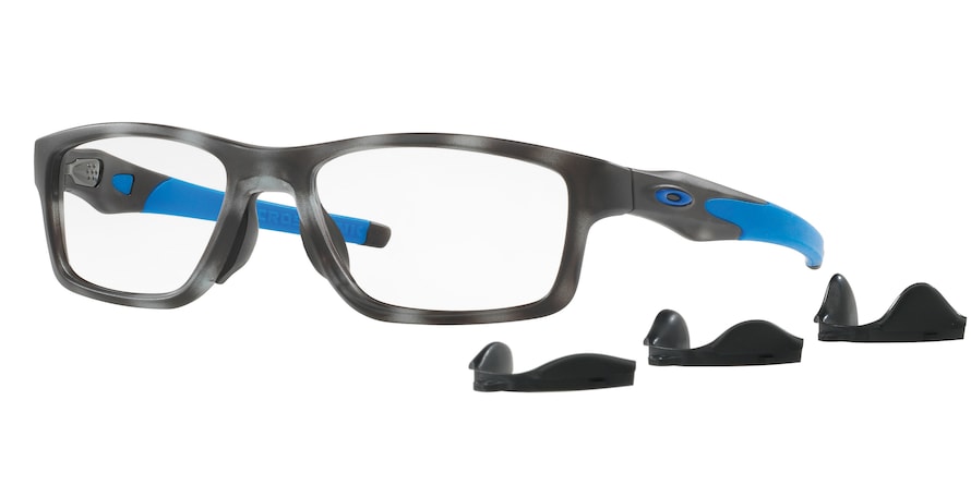 Oakley Optical CROSSLINK MNP OX8090 Rectangle Eyeglasses  809006-MATTE GREY TORTOISE 55-17-137 - Color Map grey