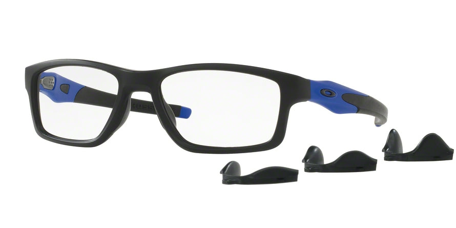 Oakley Optical CROSSLINK MNP OX8090 Rectangle Eyeglasses  809009-SATIN BLACK 55-17-137 - Color Map black