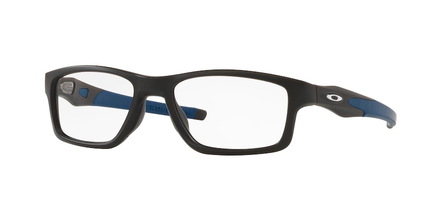 Oakley Optical CROSSLINK MNP OX8090 Rectangle Eyeglasses  809011-SATIN BLACK 55-17-137 - Color Map black
