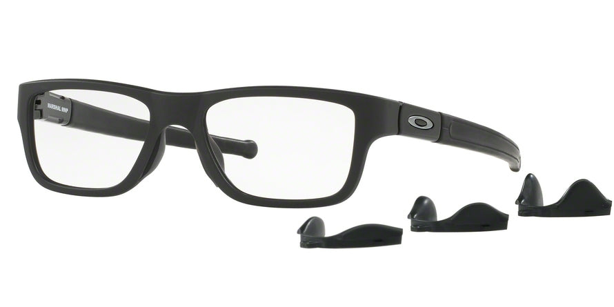 Oakley Optical MARSHAL MNP OX8091 Rectangle Eyeglasses  809101-SATIN BLACK 55-17-144 - Color Map black