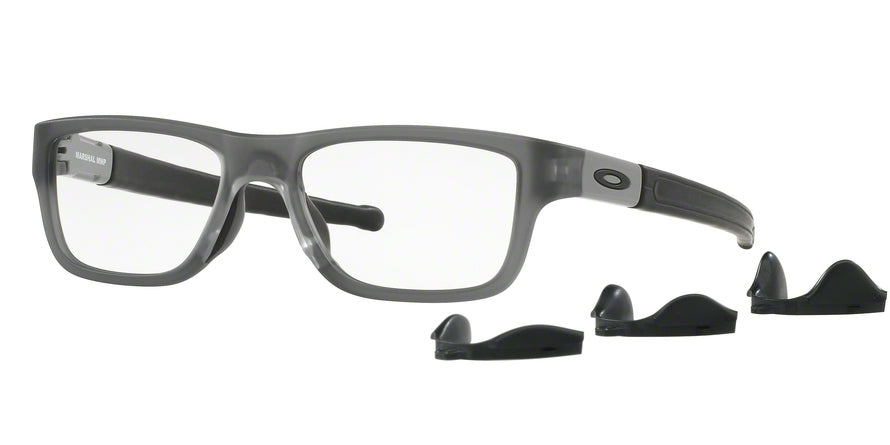 Oakley Optical MARSHAL MNP OX8091 Rectangle Eyeglasses  809102-SATIN GREY SMOKE 53-17-144 - Color Map grey