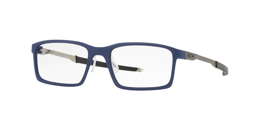 Oakley Optical STEEL LINE S OX8097 Rectangle Eyeglasses  809703-MATTE DENIM 52-17-140 - Color Map blue