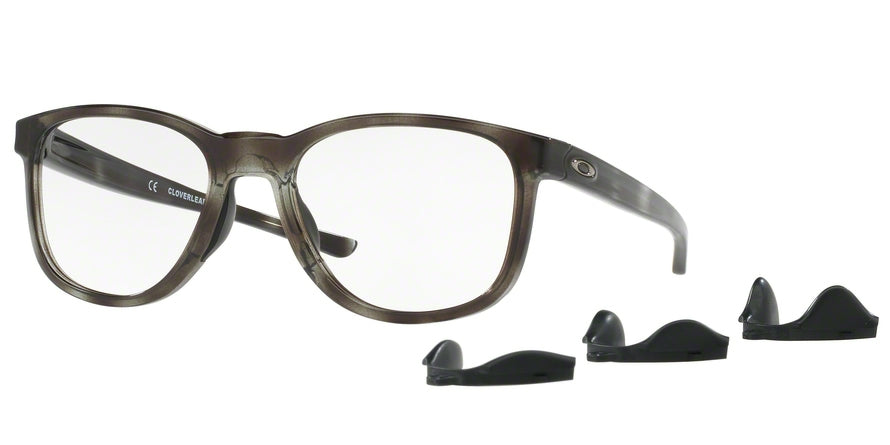Oakley Optical CLOVERLEAF MNP OX8102 Round Eyeglasses  810205-POLISHED GREY TORTOISE 52-18-135 - Color Map grey