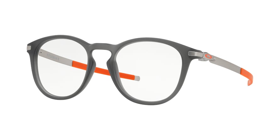 Oakley Optical PITCHMAN R OX8105 Round Eyeglasses  810515-SATIN GREY SMOKE 50-19-140 - Color Map grey