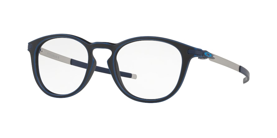 Oakley Optical PITCHMAN R OX8105 Round Eyeglasses  810518-SATIN NAVY 50-19-140 - Color Map blue