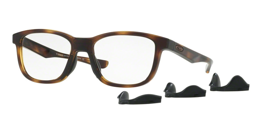 Oakley Optical CROSS STEP OX8106 Round Eyeglasses  810604-POLISHED BROWN TORTOISE 52-16-135 - Color Map brown