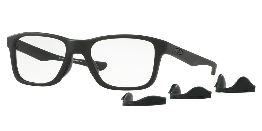 Oakley Optical TRIM PLANE OX8107 Square Eyeglasses  810701-SATIN BLACK 53-18-135 - Color Map black