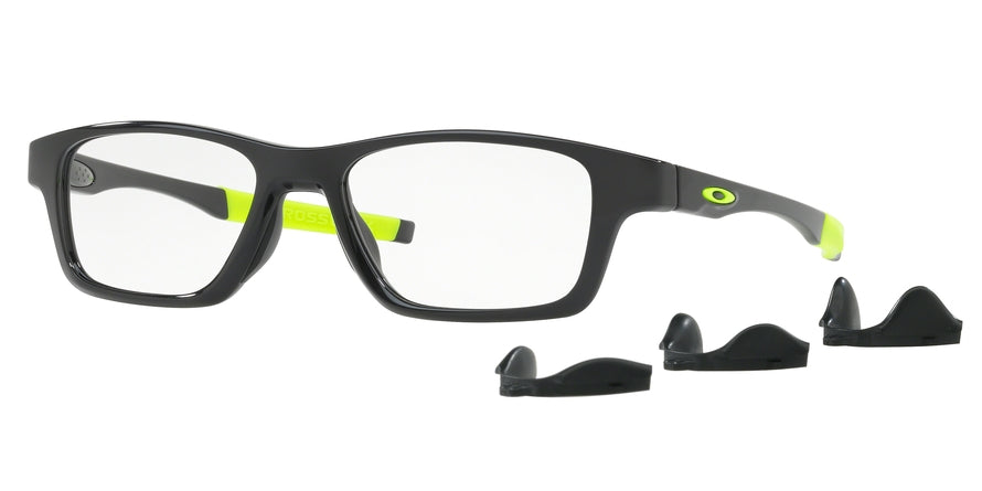 Oakley Optical CROSSLINK HIGH POWER OX8117 Rectangle Eyeglasses  811702-POLISHED BLACK 50-17-143 - Color Map black