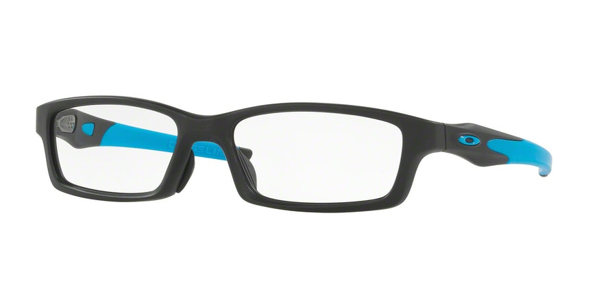 Oakley Optical CROSSLINK (A) OX8118 Rectangle Eyeglasses  811801-SATIN BLACK 56-17-137 - Color Map black