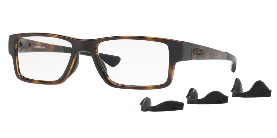 Oakley Optical AIRDROP MNP OX8121 Rectangle Eyeglasses  812104-POLISHED BROWN TORTOISE 55-17-139 - Color Map havana